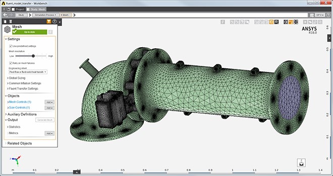 Mô hình lưới trong ANSYS AIM