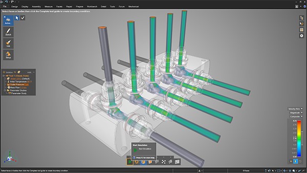 Thiết lập mô phỏng dòng chảy trong ANSYS Discovery Live