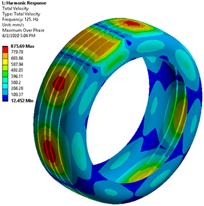 Phân tích dao động điều hòa trong lốp xe bằng Ansys Mechanical