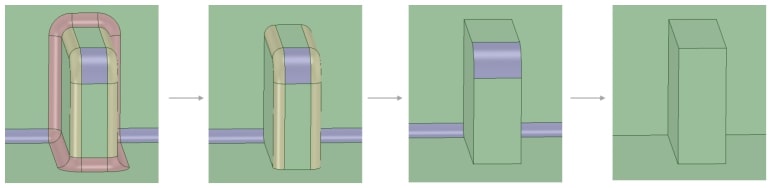 Loại bỏ dần đường bo tròn trong Ansys SpaceClaim